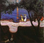 Edvard Munch The Dance in the seaside oil painting artist